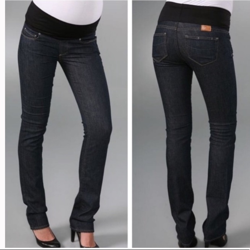 PAIGE Blue Heights Skinny Maternity Jeans Size 27